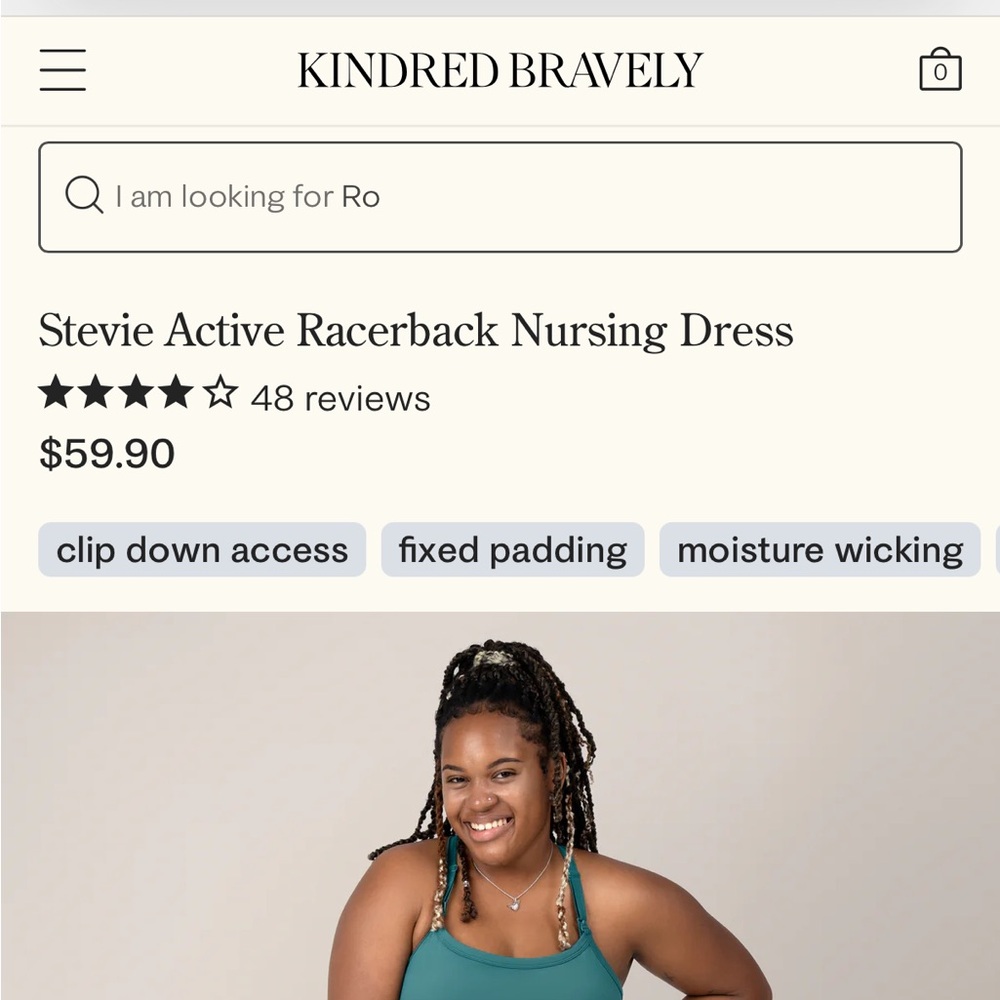 Kindred Bravely Teal Nursing Dress - M